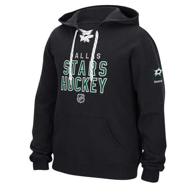 Men's Dallas Stars Reebok Stitch Em Up Lace Hoodie - Black,We sell and wholesale Men's Dallas Stars Reebok Stitch Em Up Lace Hoodie - Black on line form chian!